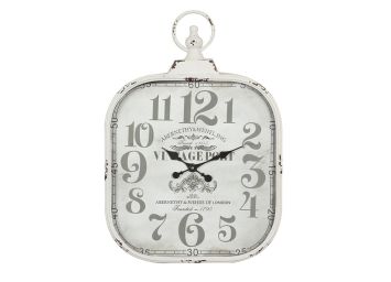 Vintage Port White Frame 26" Wall Clock - 0042CL00