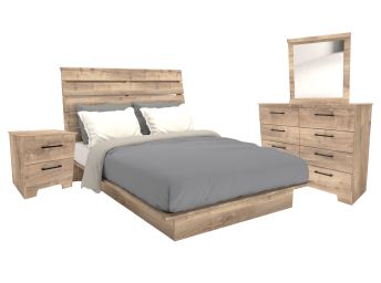 Weathered Oak 6-PIece Queen Bedroom Set - 0458WO50