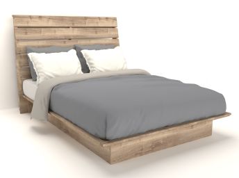 Weathered Oak Queen Platform Bed - 0458WO20