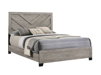 Wesley Light Grey Queen Bed - 0360LG3Q