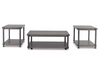 Wilmaden Grey/Black 3Pc Table Set - 0393WG30